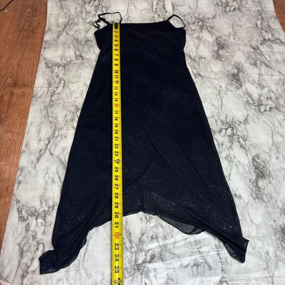 City Triangle Y2K 90s Glitter sparkle Cocktail dress dark blue Black size medium - Picture 6 of 7
